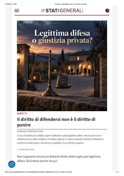 Anteprima della pubblicazione Il diritto di difendersi non è il diritto di punire