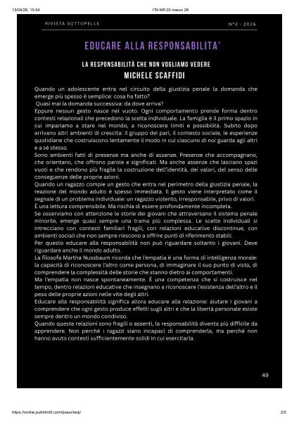 Anteprima della pubblicazione La responsabilità che non vogliamo vedere